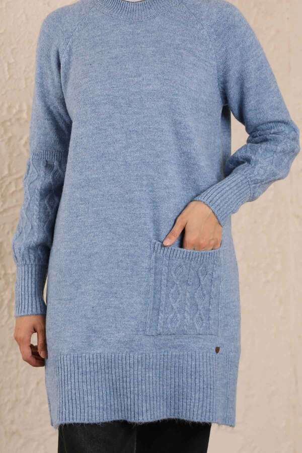 Pocket Sweater Blue - 4