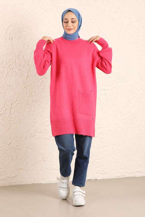 Pocket Sweater Pink - 4