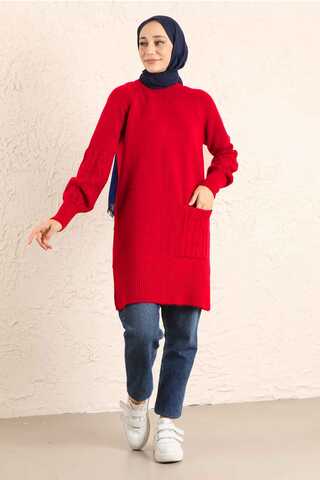 Pocket Sweater Red - 1