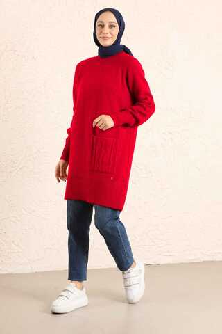 Pocket Sweater Red - 2