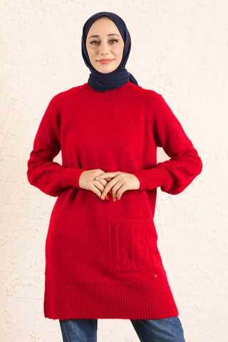 Pocket Sweater Red - 3