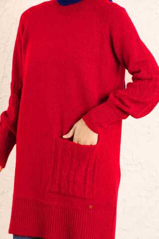 Pocket Sweater Red - 4