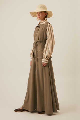 Pocketed Viscose-Linen Set – Earth Tone - 6