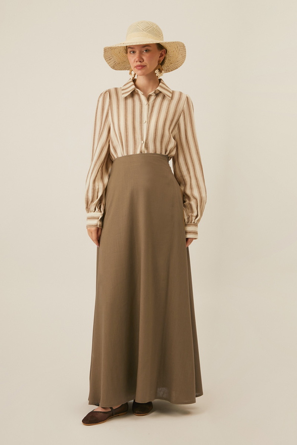 Pocketed Viscose-Linen Set – Earth Tone - 3