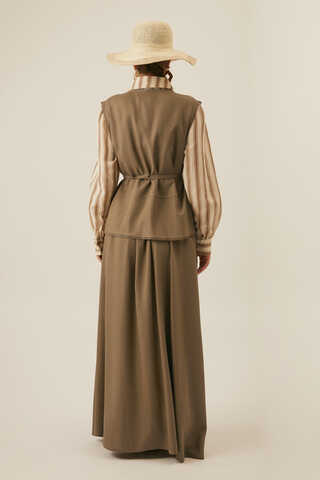 Pocketed Viscose-Linen Set – Earth Tone - 7