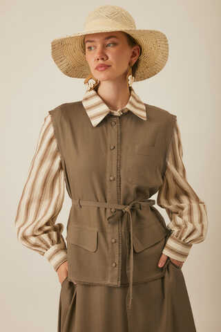 Cepli Viscon Keten Takım Toprak - 2