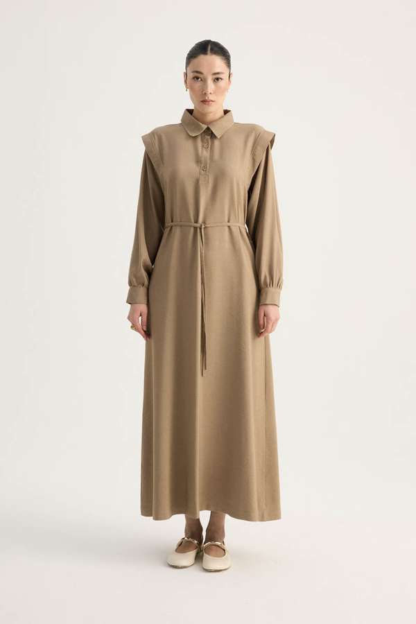 Polo Collar Dress Vizon - 3