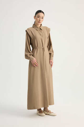 Polo Collar Dress Vizon - 5