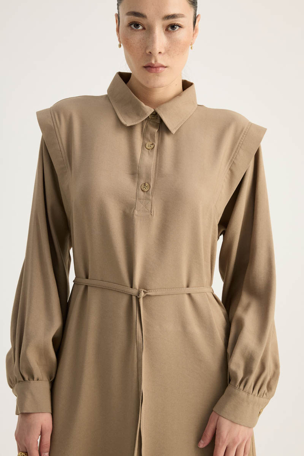 Polo Collar Dress Vizon - 6