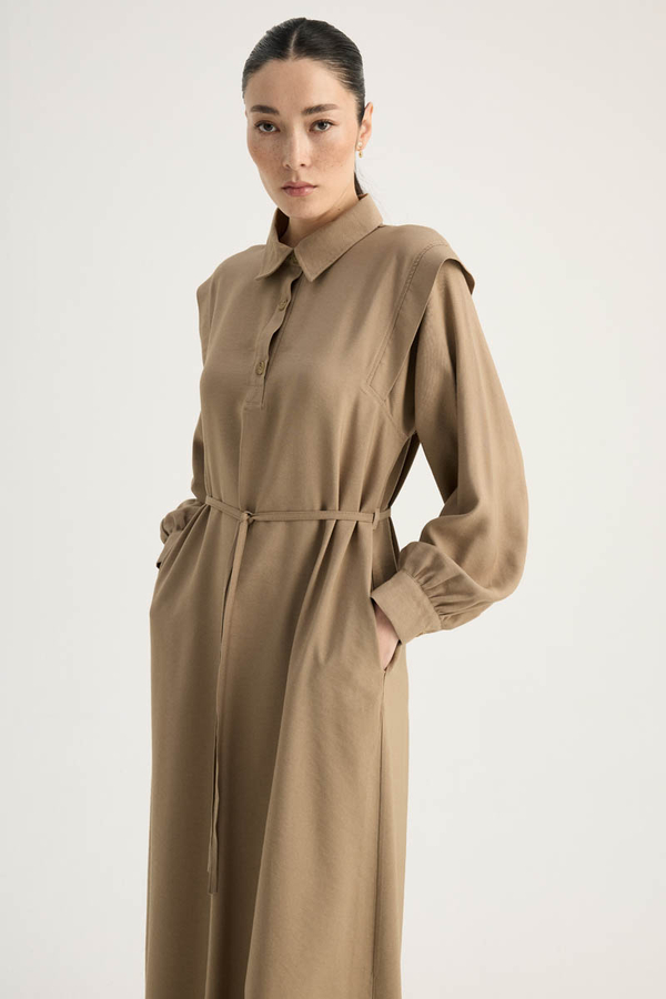 Polo Collar Dress Vizon - 8