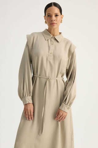 Polo Yaka Elbise Taş - 1