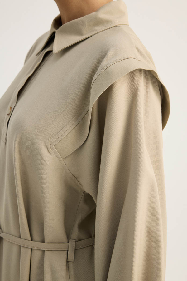 Polo Yaka Elbise Taş - 11