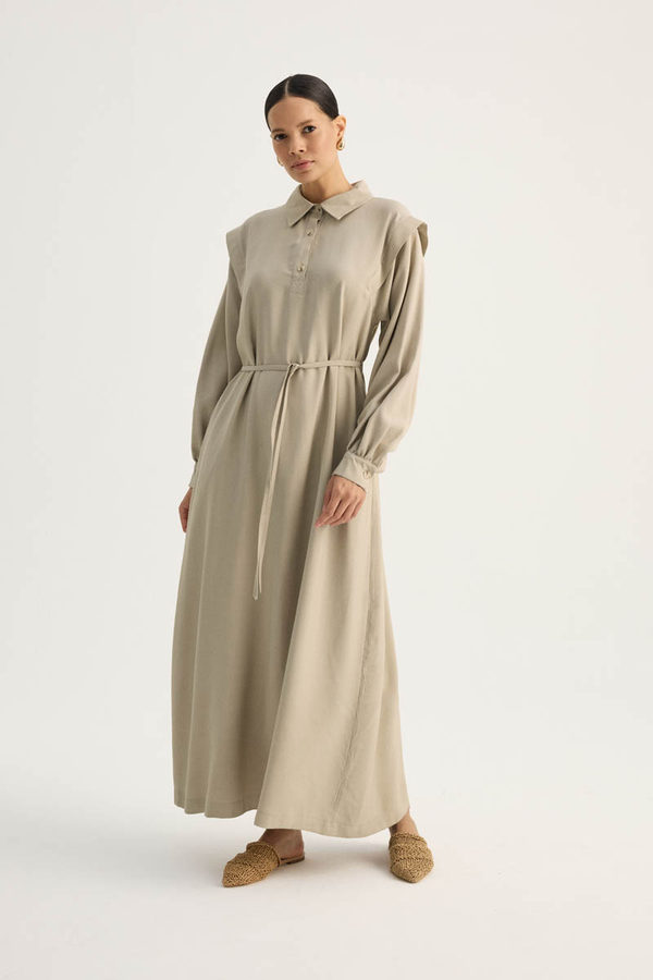 Polo Yaka Elbise Taş - 6