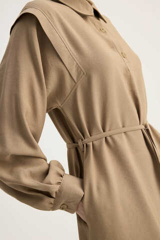 Polo Yaka Elbise Vizon - 10