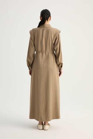 Polo Yaka Elbise Vizon - 11