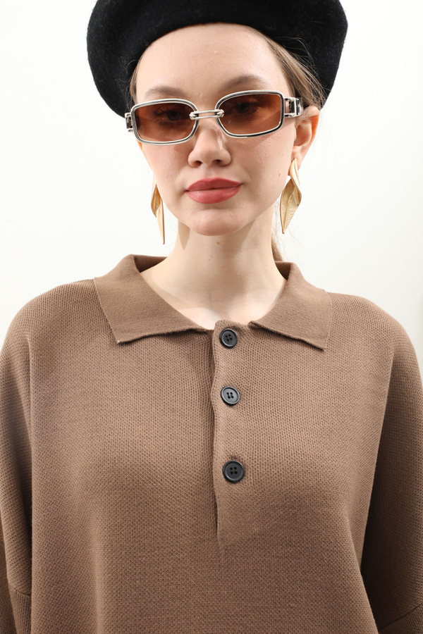 Polo Yaka Uzun Kazak Taba - 4