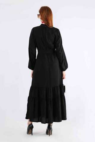 Pomegranate Belted Dress Black - 4