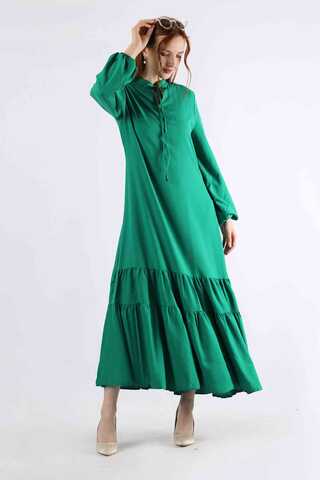 Pomegranate Belted Dress Green - 1