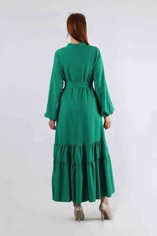 Pomegranate Belted Dress Green - 5