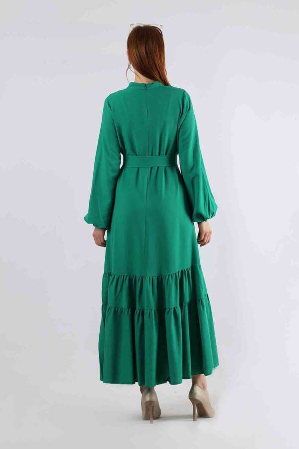 Pomegranate Belted Dress Green - 5