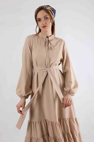 Pomegranate Belted Dress Mink - 2