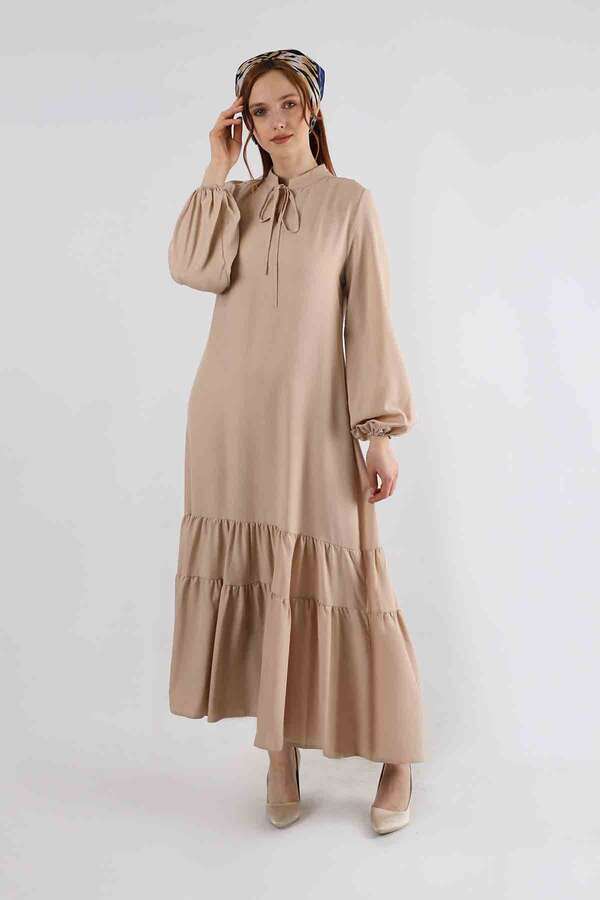 Pomegranate Belted Dress Mink - 3