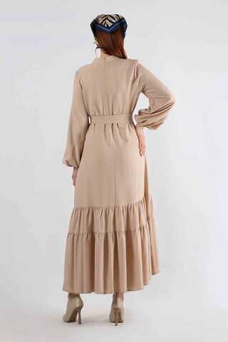 Pomegranate Belted Dress Mink - 5