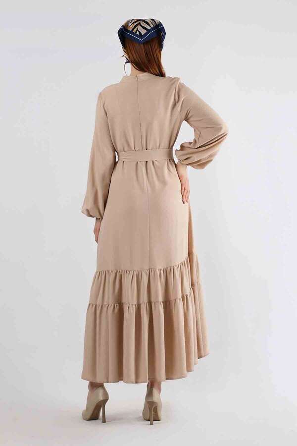 Pomegranate Belted Dress Mink - 5