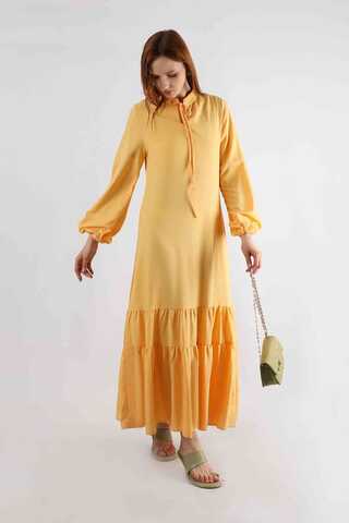 Pomegranate Belted Dress Yellow - 2