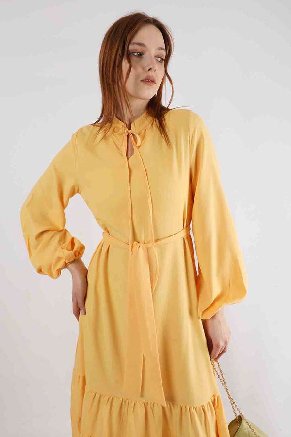 Pomegranate Belted Dress Yellow - 3