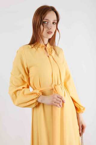 Pomegranate Belted Dress Yellow - 4
