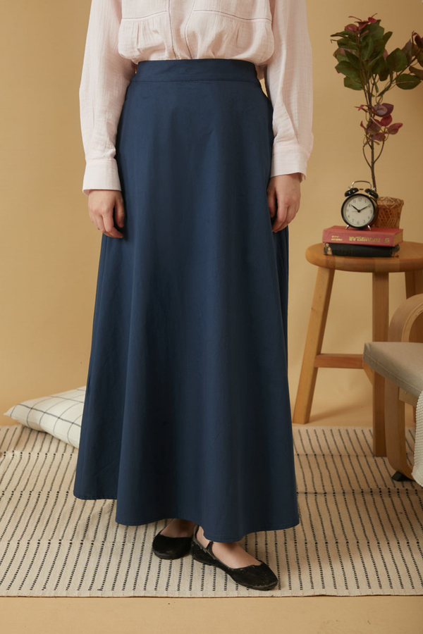 Poplin Etek Lacivert - 8