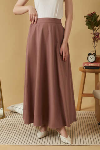 Poplin Skirt Brown - 3