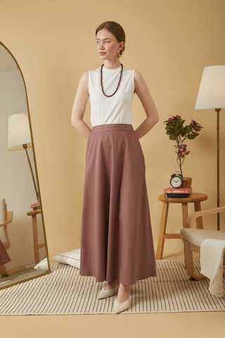 Poplin Skirt Brown - 7
