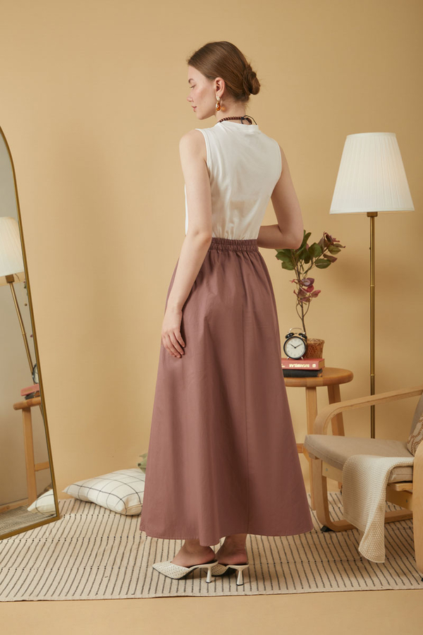 Poplin Skirt Brown - 9