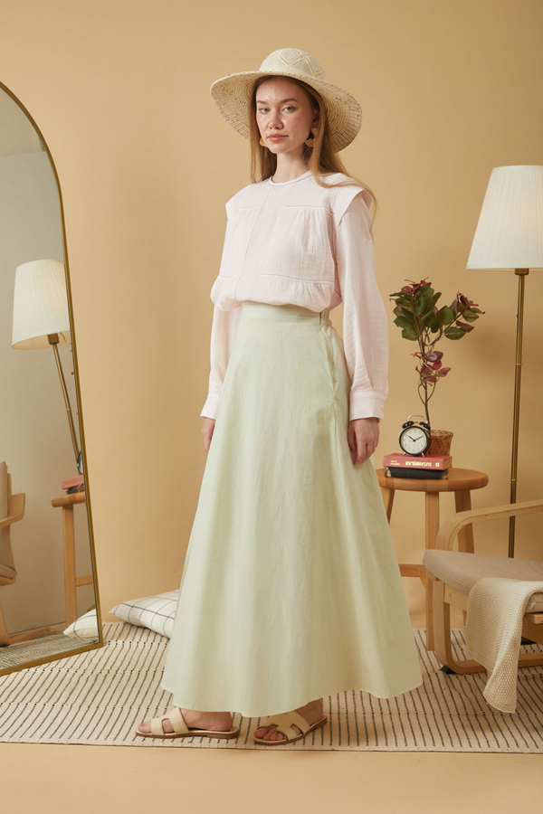 Poplin Skirt Butter Yellow - 1