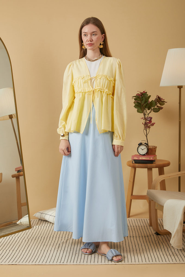 Poplin Skirt Ice Blue