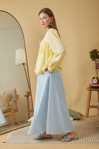 Poplin Skirt Ice Blue - 7