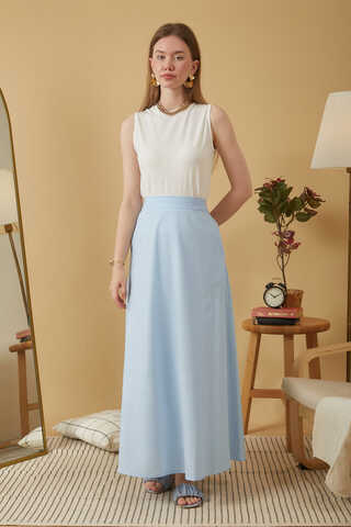 Poplin Skirt Ice Blue - 9