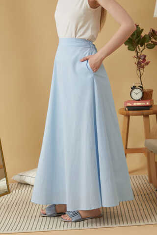 Poplin Skirt Ice Blue - 10