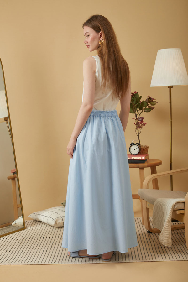 Poplin Skirt Ice Blue - 12