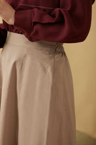 Poplin Skirt Taupe - 14