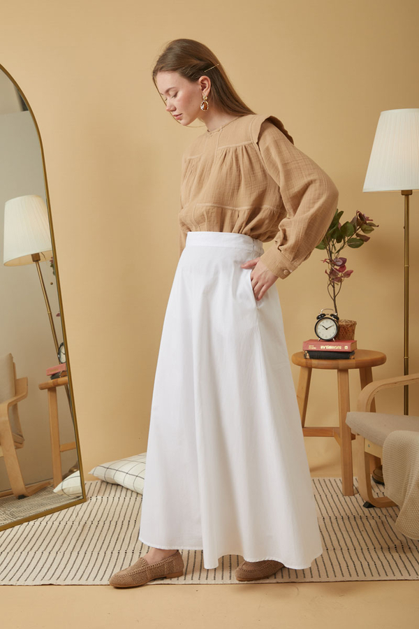 Poplin Skirt White (1)