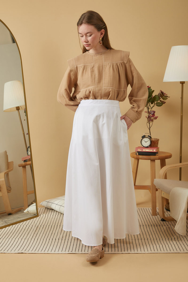 Poplin Skirt White - 3