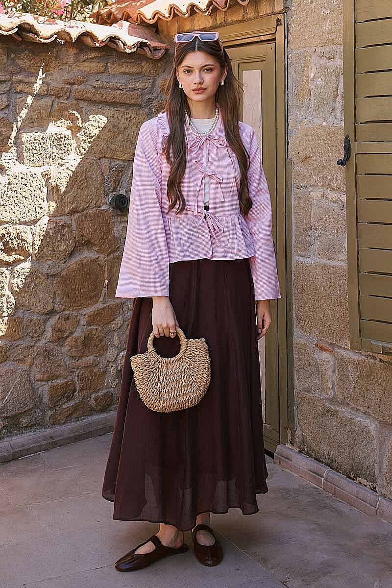 Pötikare Bağcıklı Gömlek Pembe - 6