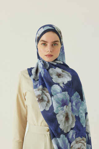 Premium Çiçek Desenli Şal Saks - 2