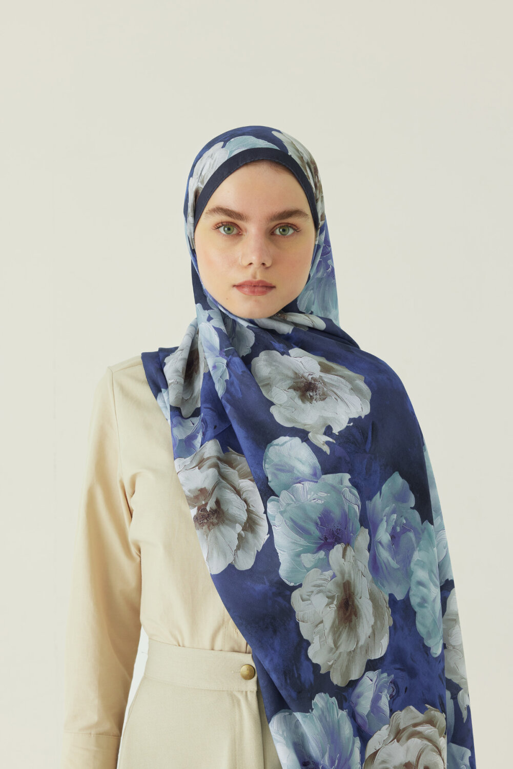 Premium Çiçek Desenli Şal Saks - 2