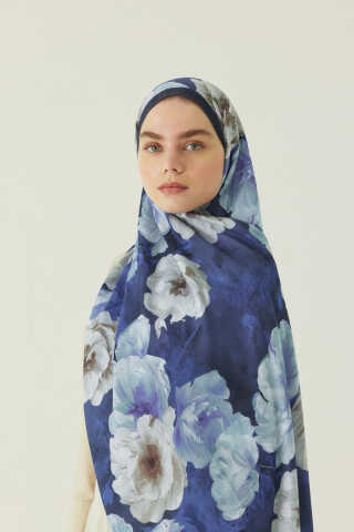 Premium Çiçek Desenli Şal Saks - 1