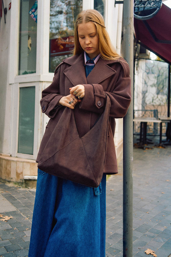 Premium Short Coat Dark Burgundy - 10