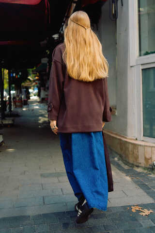 Premium Short Coat Dark Burgundy - 12